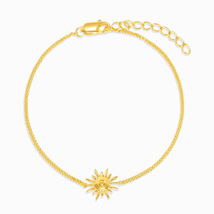 Pulsera Sol Citrino Oro