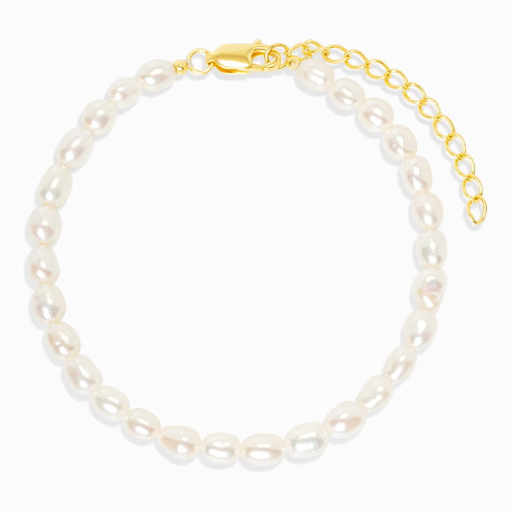 Pulsera de perlas Perla de agua dulce Oro