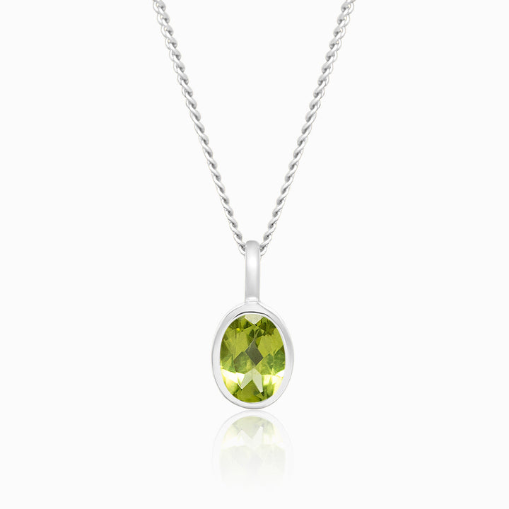 Colgante Agosto Peridoto Plata