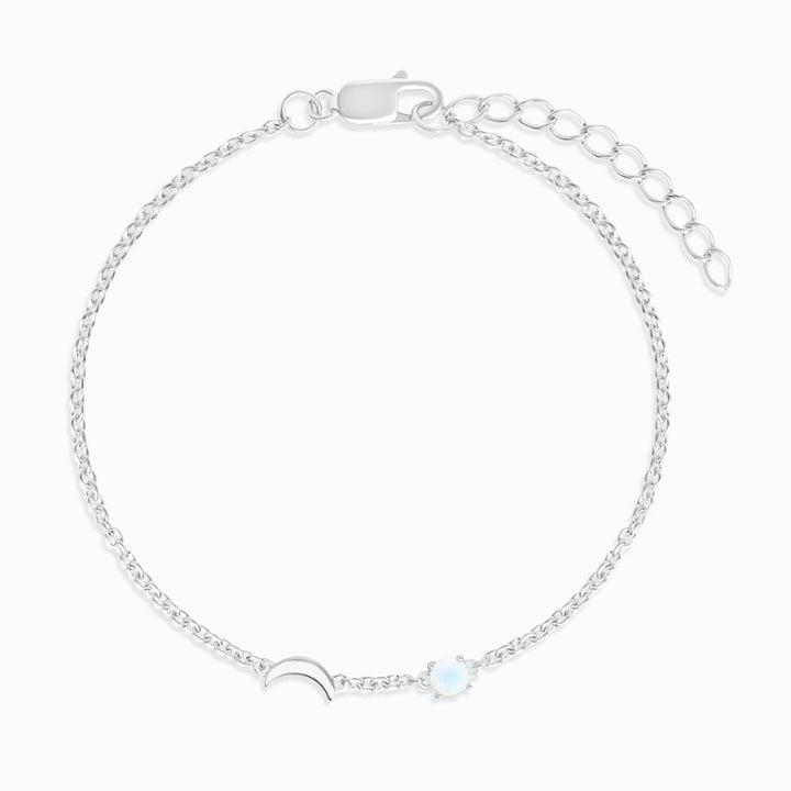 Pulsera Luna Piedra lunar Plata