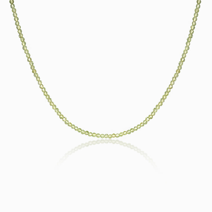 Collar Perlas de cristal Peridoto