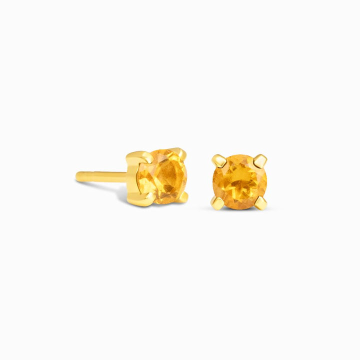 Pendientes de cristal Citrino Oro