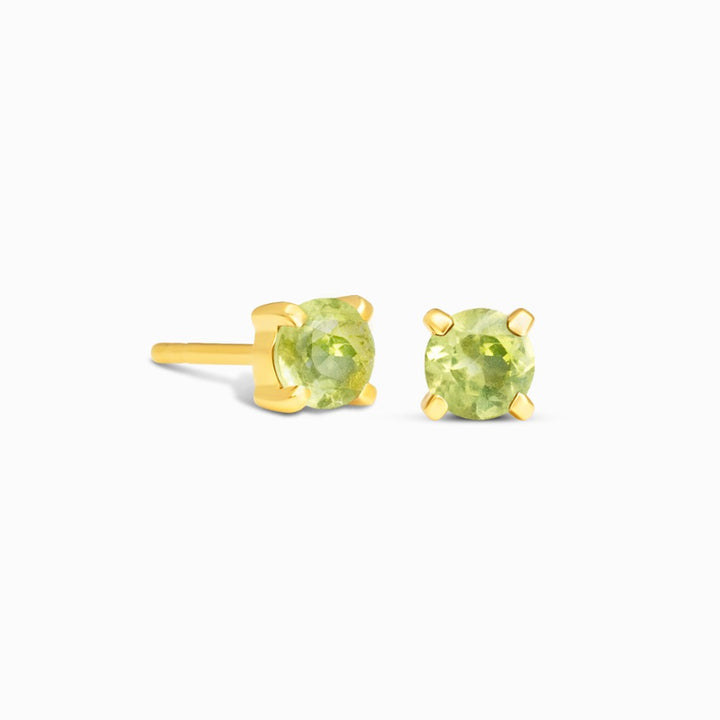 Pendientes de cristal Peridoto Oro