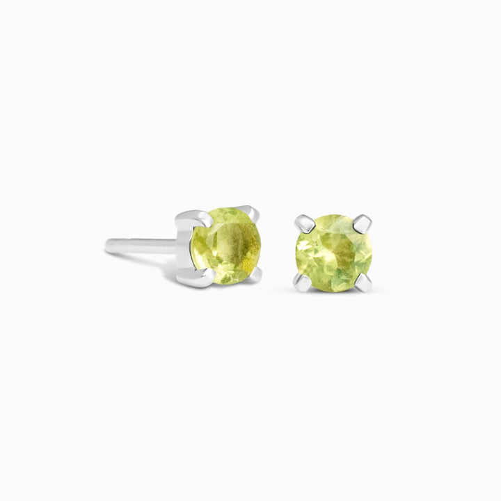 Pendientes de cristal Peridoto Plata