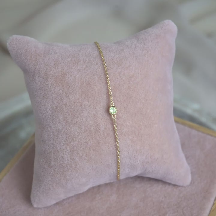 Pulsera Petite Peridoto Oro