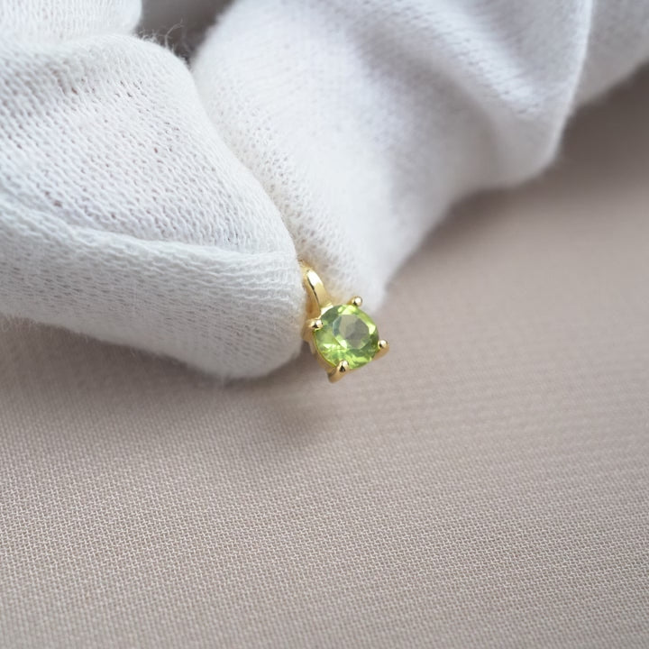 Colgante de cristal Peridoto Oro