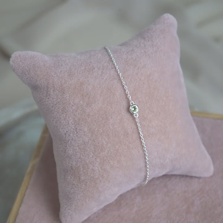 Pulsera Petite Peridoto Plata